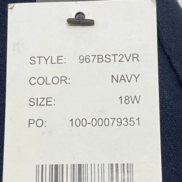 Violets & Roses Pants Women's 18W Navy Ruthy Zipper Bootcut Elastic Waist NWT - Picture 9 of 16
